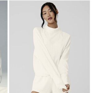 ALO Yoga White Turtleneck Sweater